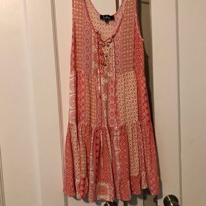 Pink patchwork dress